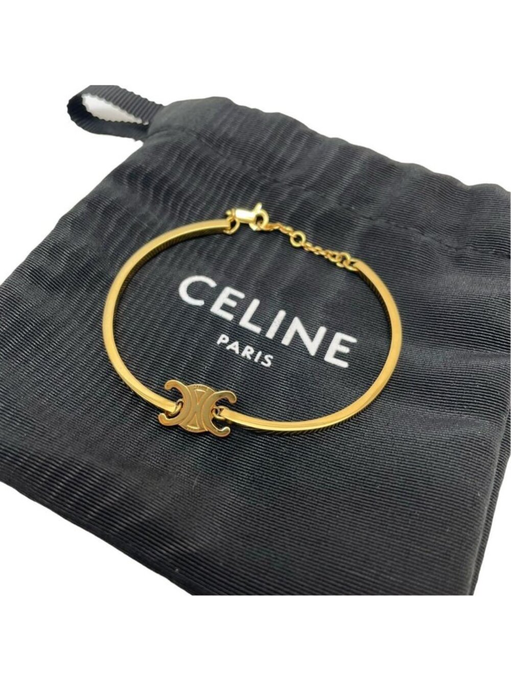 Celine Triomphe Gold Bracelet Bangle